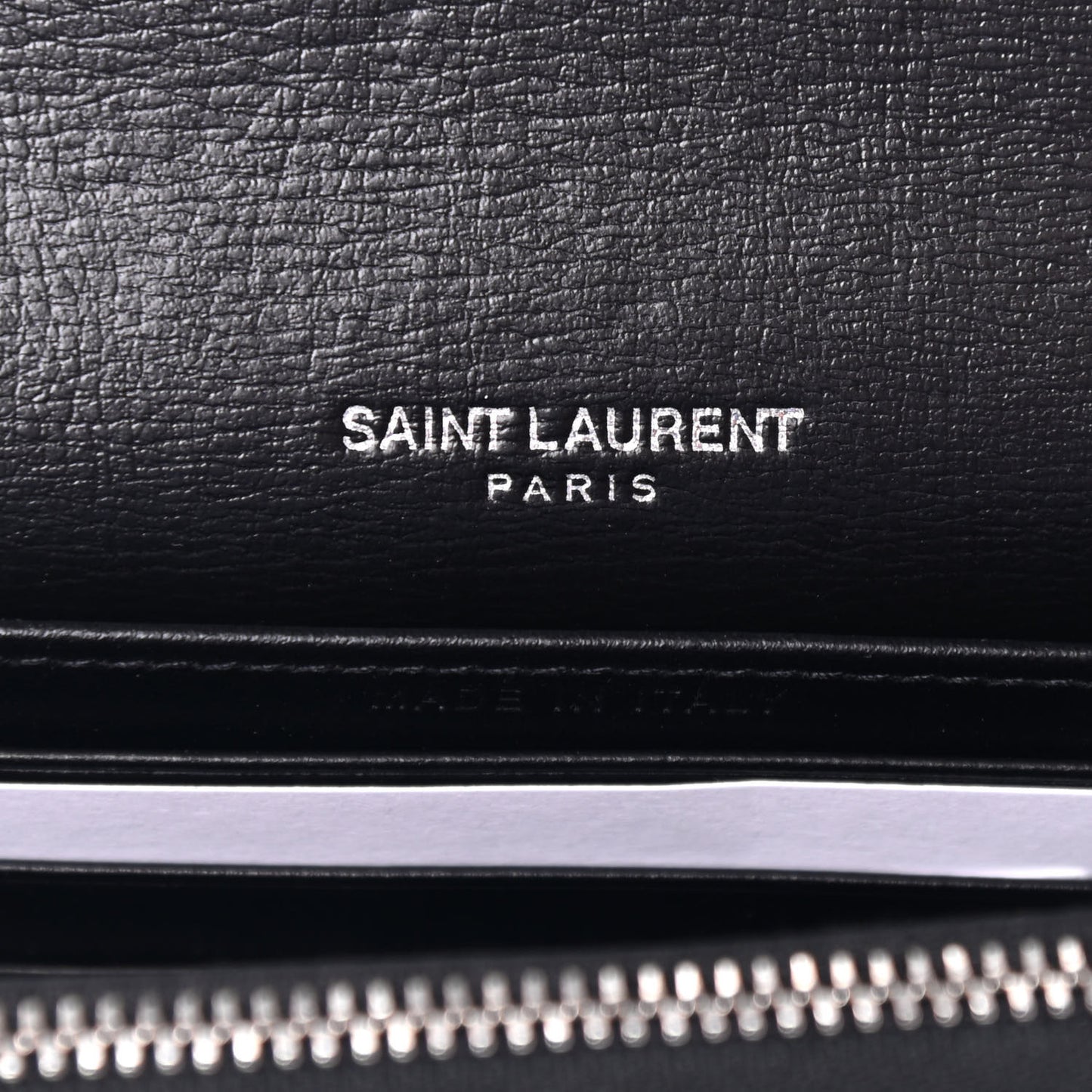 Calfskin Monogram Sunset Chain Wallet Black