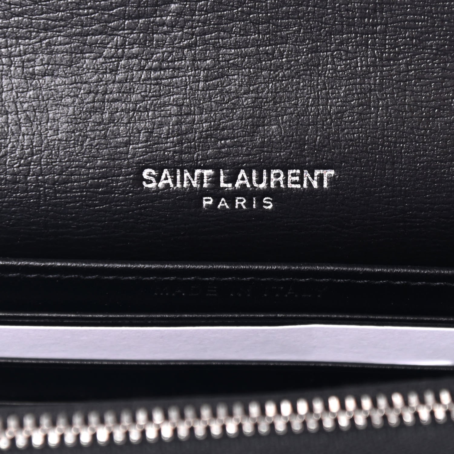 Saint Laurent Calfskin Monogram Sunset Chain Wallet Black 5 of 9