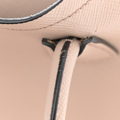 Prada Saffiano Cuir Medium Double Bag Cammeo Black 11 of 13