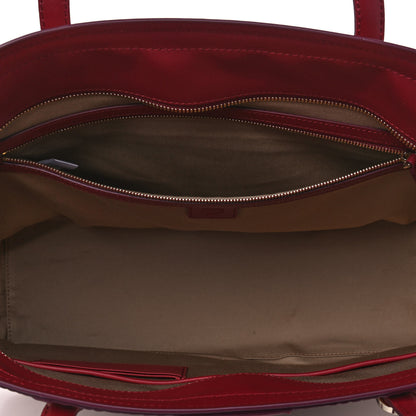 MCM Metallic Visetos Medium Anya Shopper Tote Champagne Gold 4 of 5