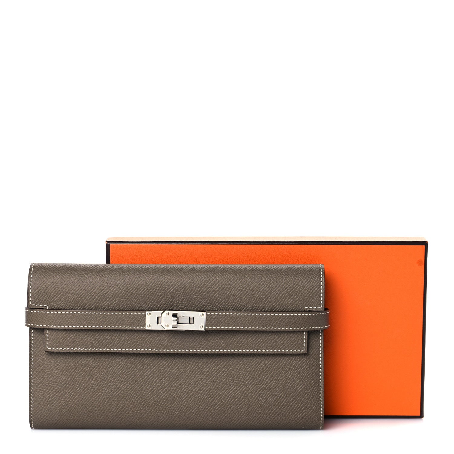 Hermes Epsom Kelly Longue Wallet Etoupe 11 of 11