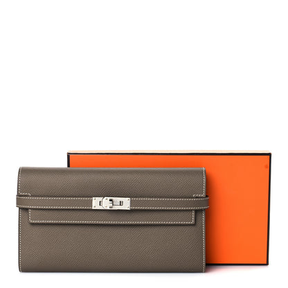 Hermes Epsom Kelly Longue Wallet Etoupe 11 of 11
