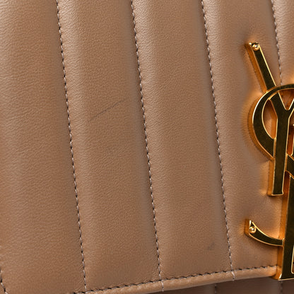 Saint Laurent Lambskin Matelasse Monogram Vicky Chain Wallet Peru 10 of 11