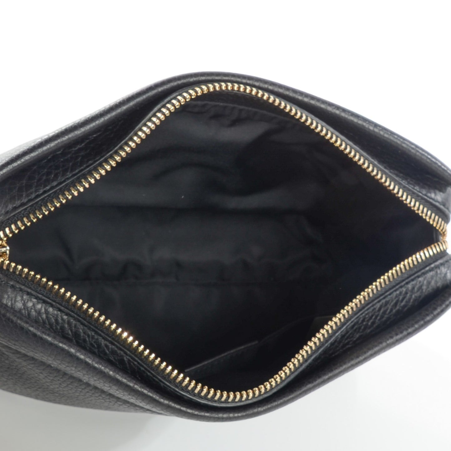 Pebbled Calfskin Soho Cosmetic Case Black