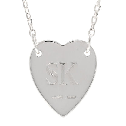 Gucci Sterling Silver Trademark Heart Pendant Necklace 4 of 6