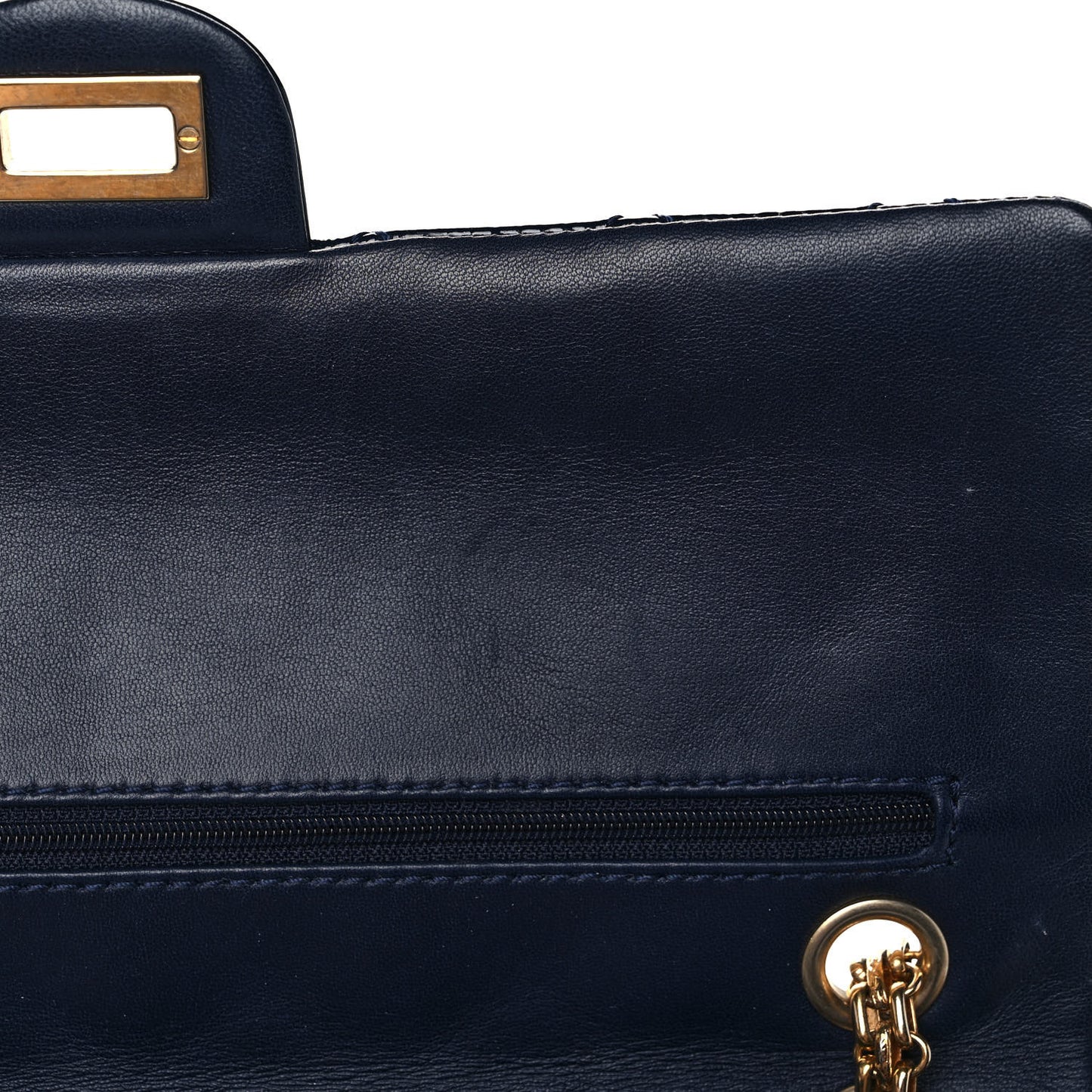 Distressed Patent Quilted 2.55 Reissue 226 Flap Navy