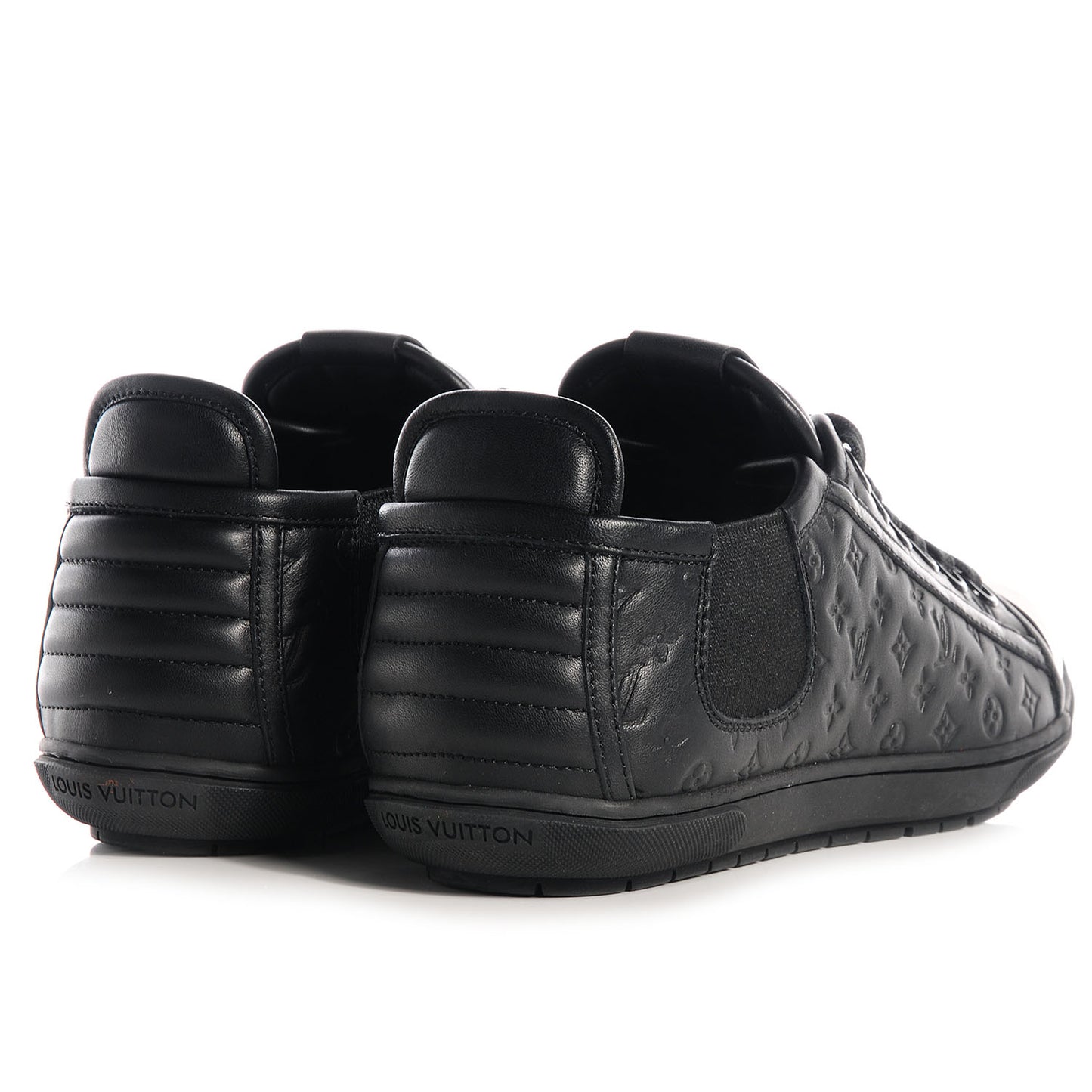 Calfskin Embossed Monogram Toucan Sneakers 38 Black