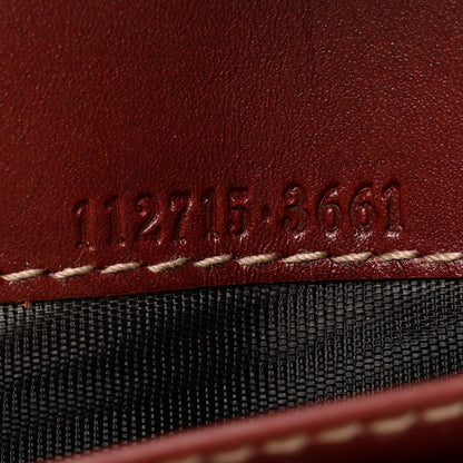 Gucci Guccissima Margaux Calfskin Metal Bar Continental Flap Wallet Dark Red 9 of 15