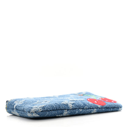 Louis Vuitton LV X TM Monogram Denim Cerises Key Pouch Blue 4 of 7