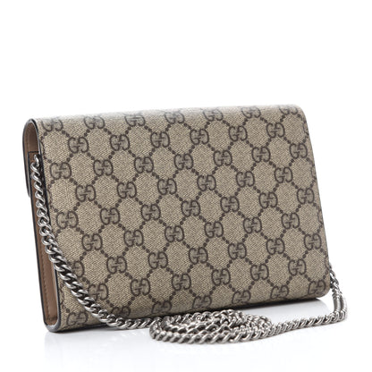 Gucci GG Supreme Monogram Mini Dionysus Chain Wallet Beige Taupe 3 of 13