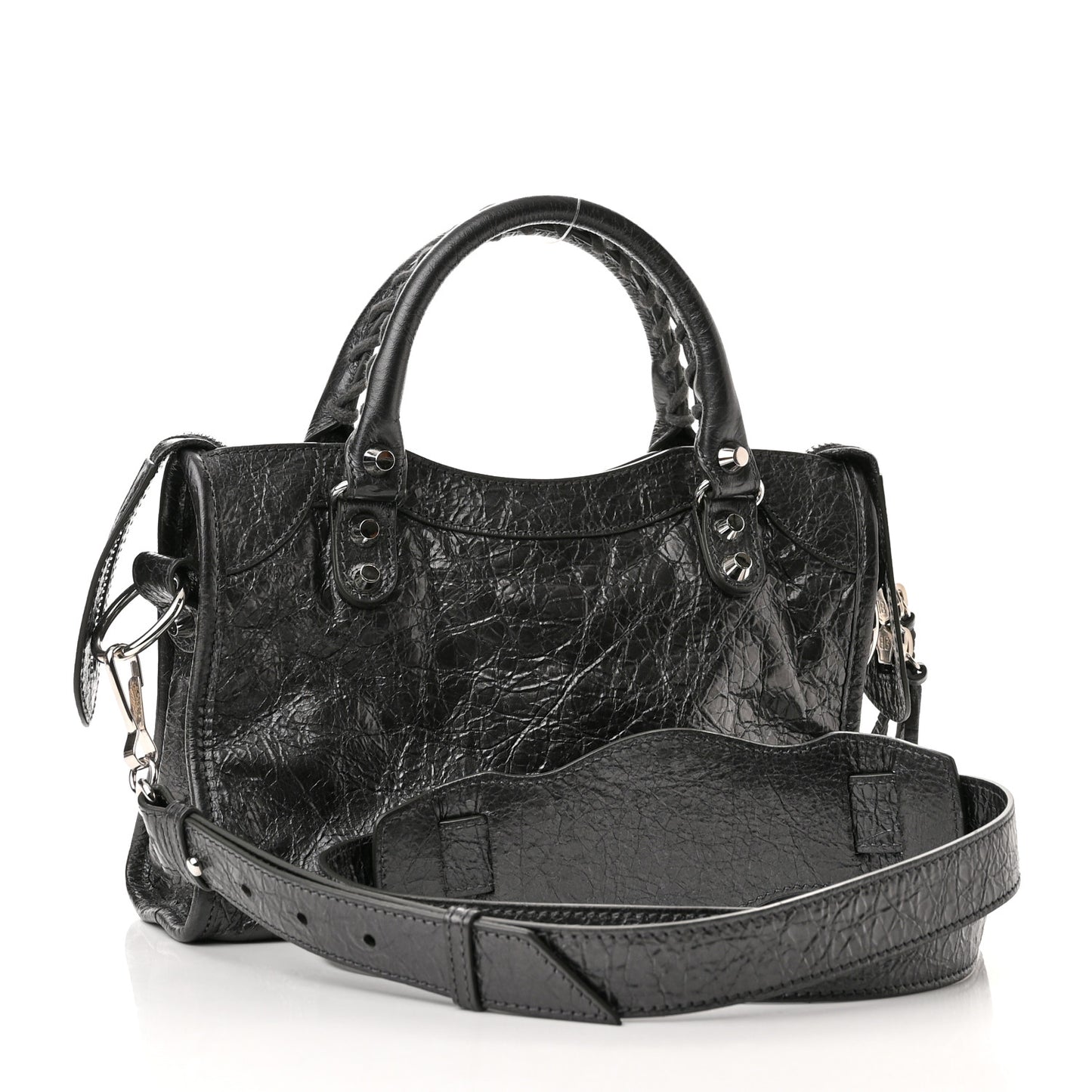 Agneau Classic Silver Hardware Mini City Anthracite