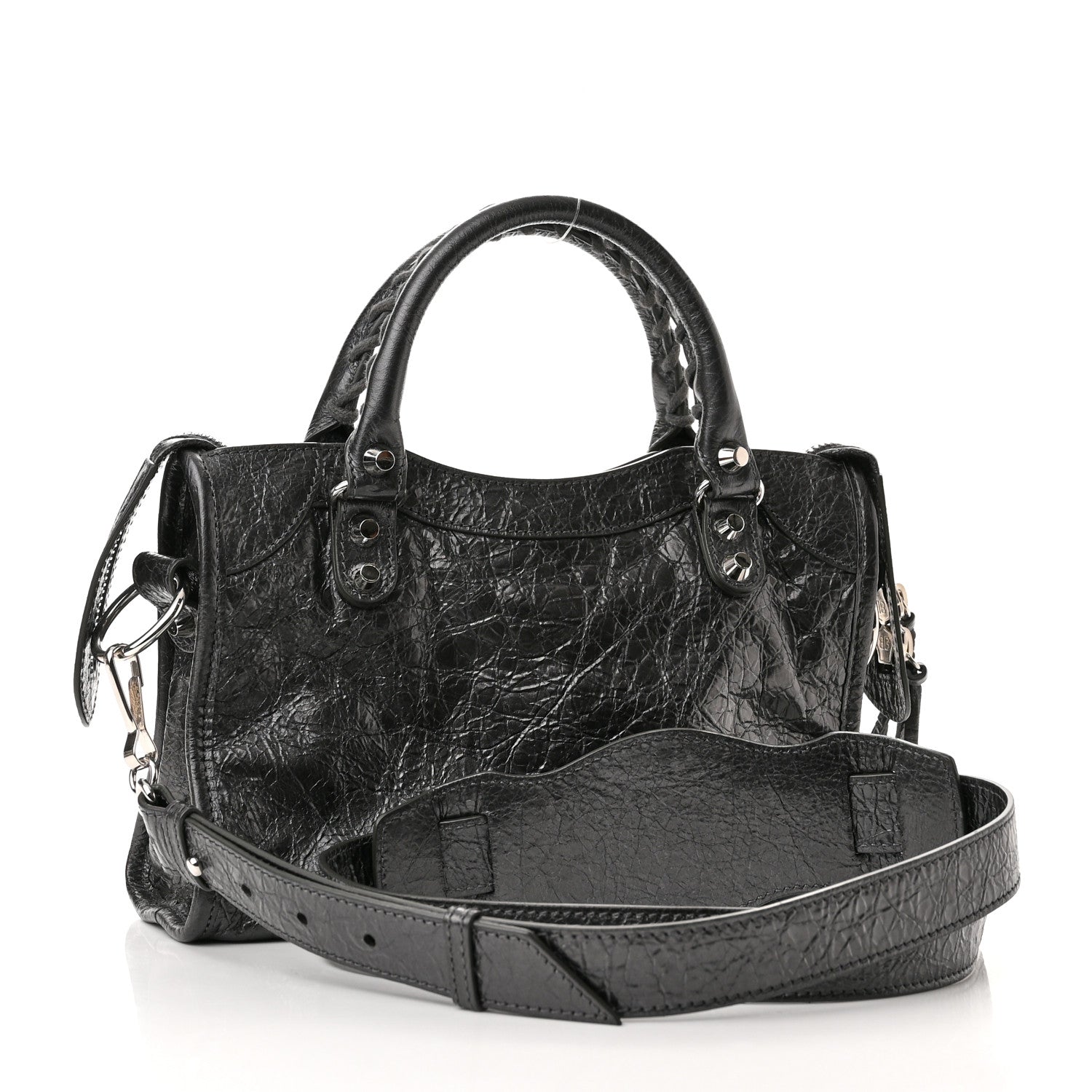 Balenciaga Agneau Classic Silver Hardware Mini City Anthracite 3 of 9