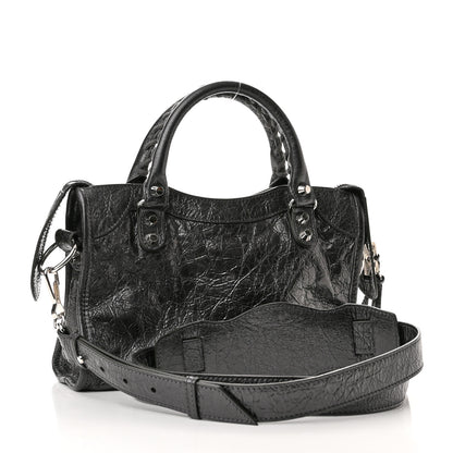 Balenciaga Agneau Classic Silver Hardware Mini City Anthracite 3 of 9