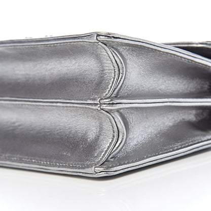 Miu Miu Metallic Lambskin Confidential Matelasse Chain Shoulder Bag Cromo 9 of 11