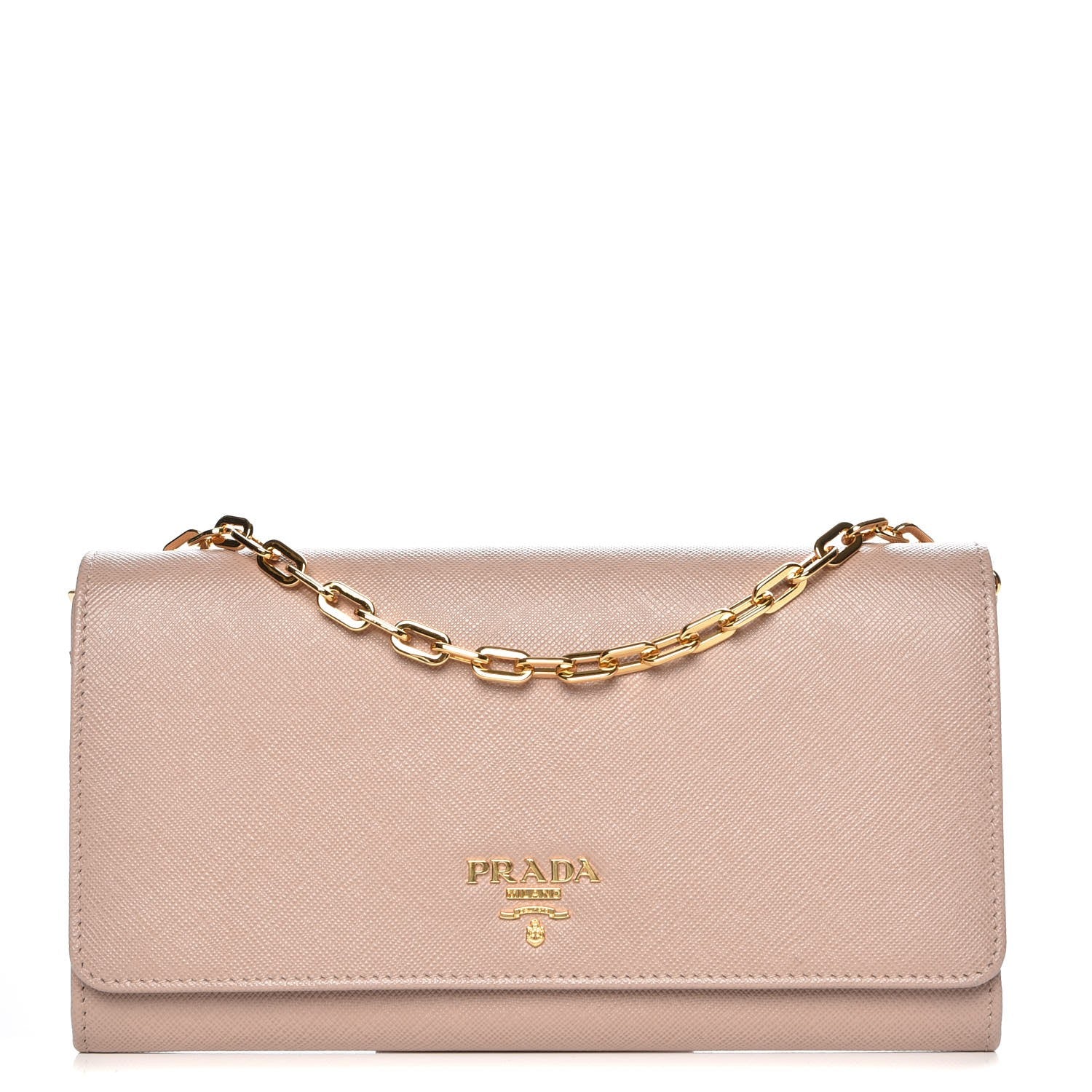 Prada Saffiano Metal Large Chain Wallet Cammeo 1 of 8