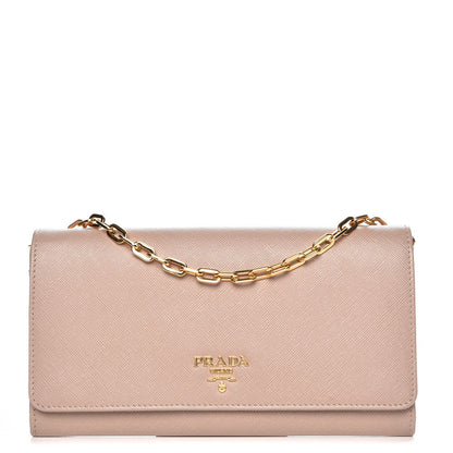 Prada Saffiano Metal Large Chain Wallet Cammeo 1 of 8