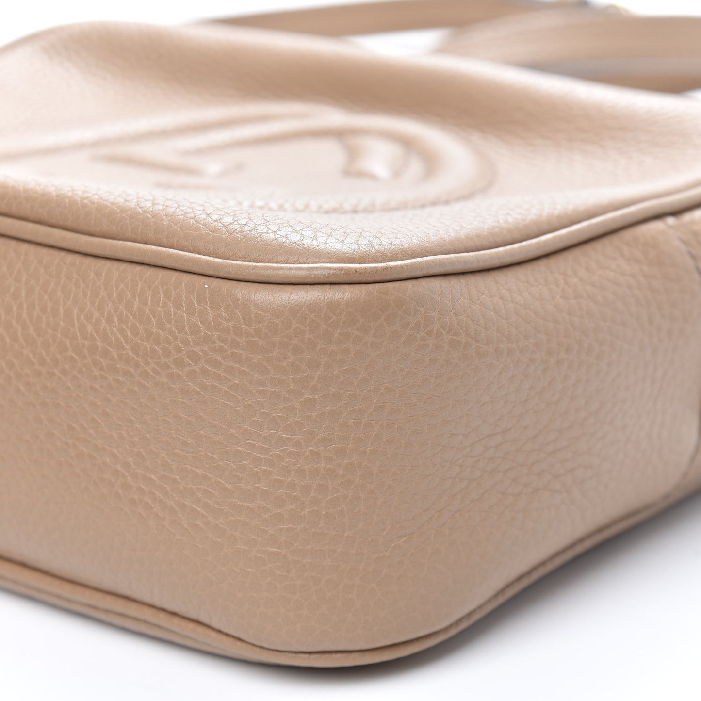 Pebbled Calfskin Small Soho Disco Bag Rose Beige