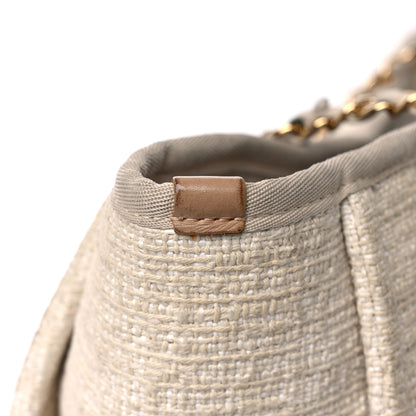 Chanel Lurex Boucle Small Deauville Tote Ivory 15 of 18