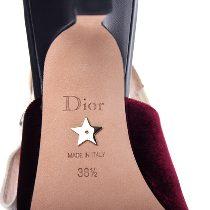 Christian Dior Velvet Ribbon J'Adior Slingback 65mm Pumps 38.5 Deep Amaranth 9 of 11