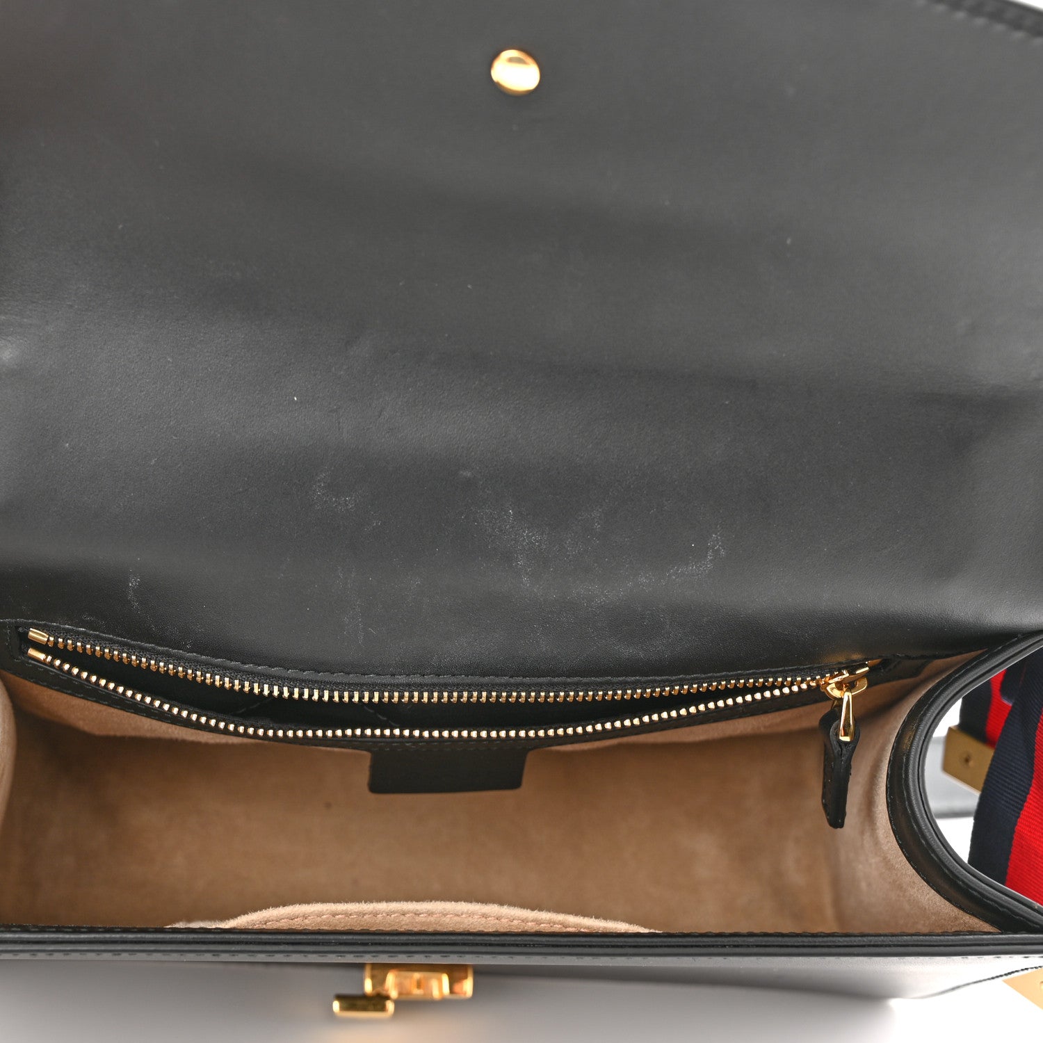 Gucci Calfskin Small Sylvie Shoulder Bag Black 5 of 10