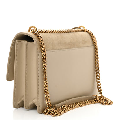 Saint Laurent Suede Calfskin Medium Monogram Sunset Dark Beige 3 of 16