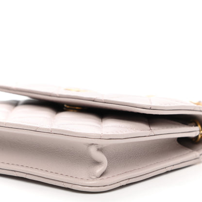 Chanel Lambskin Quilted Pearl Crush Clutch With Chain Light Purple 6 of 12