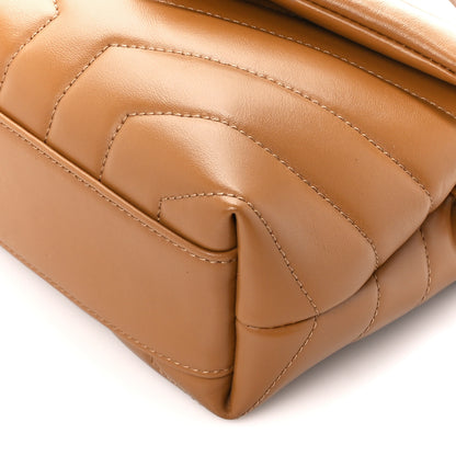 Saint Laurent Calfskin Y Quilted Monogram Toy Loulou Crossbody Bag Dark Natural 11 of 12