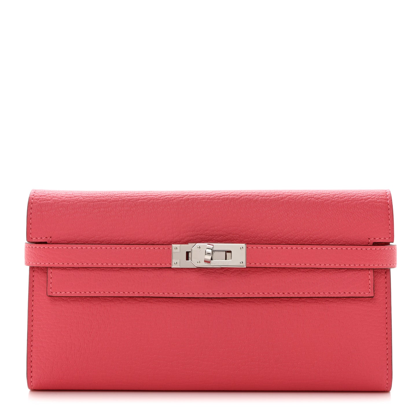 Chevre Mysore Kelly Longue Wallet Rose Azalee