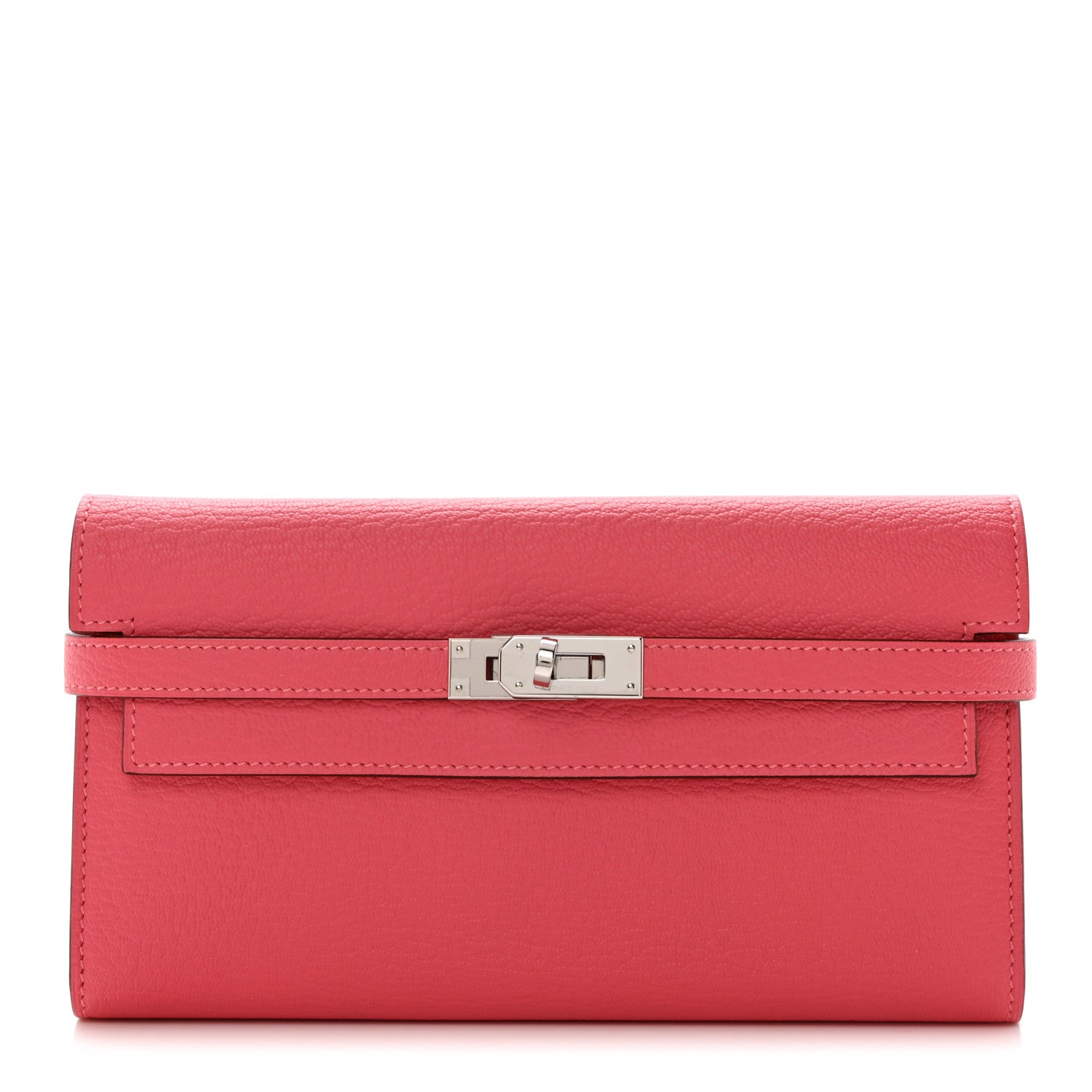 Hermes Chevre Mysore Kelly Longue Wallet Rose Azalee 1 of 8