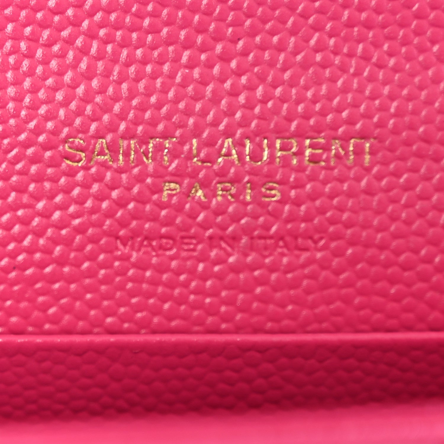Saint Laurent Grain De Poudre Matelasse Chevron Small Monogram Envelope Wallet Bubblegum 6 of 14
