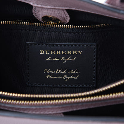 Burberry Grainy Calfskin House Check Medium Banner Tote Pale Orchid 5 of 9