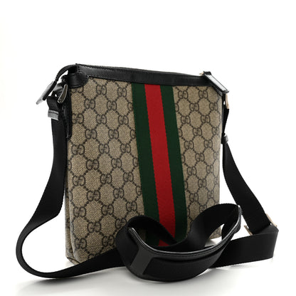 Gucci GG Supreme Monogram Web Messenger Bag Black 3 of 10