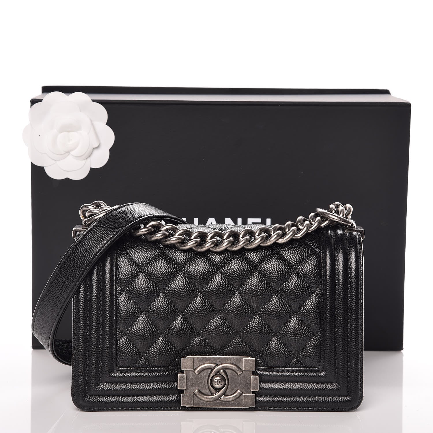 Chanel Caviar Quilted Small Boy Flap Black 13 of 13