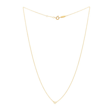 Tiffany 18K Yellow Gold Diamond .08ct Elsa Peretti Diamonds by the Yard Pendant Necklace 3 of 4
