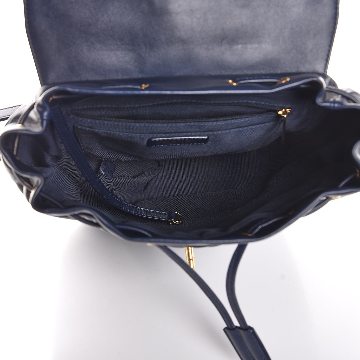 Calfskin Chevron Quilted Large Urban Spirit Backpack Navy