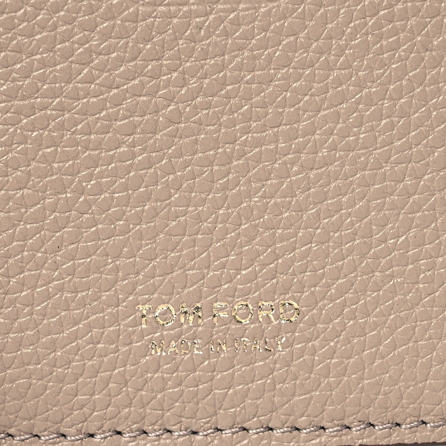 Tom Ford Grained Calfskin TF Wristlet Wallet Silk Taupe 4 of 10