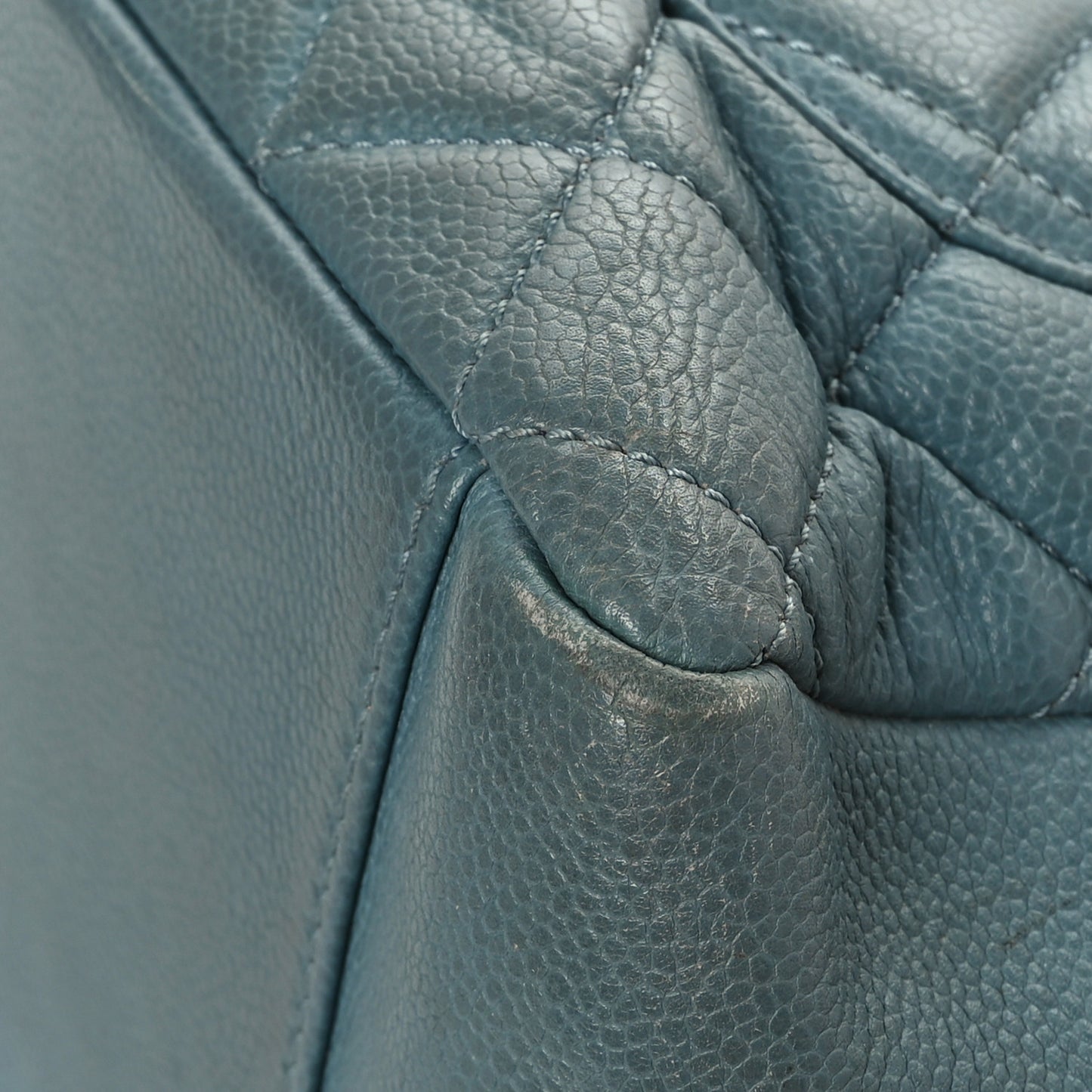 Caviar Quilted Grand Shopping Tote GST Blue