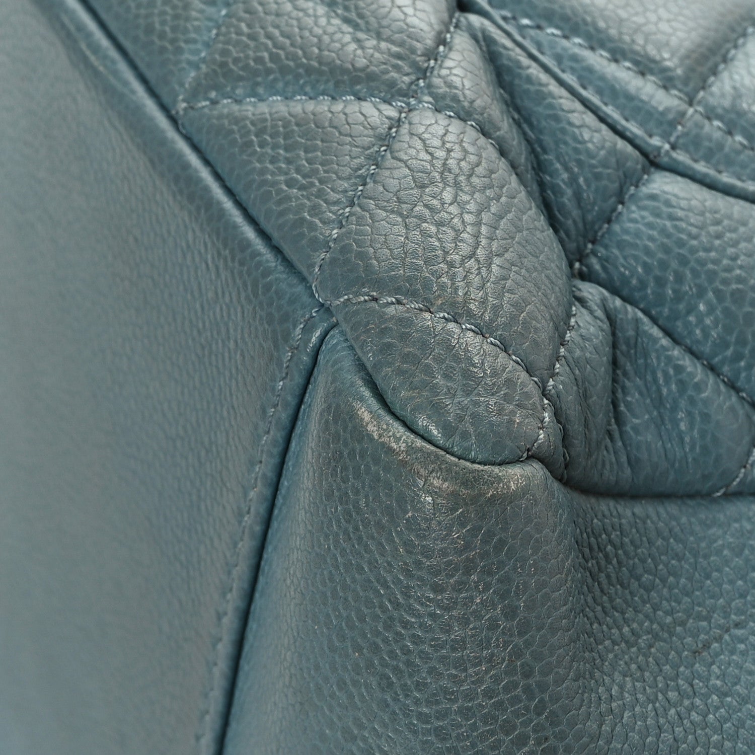 Chanel Caviar Quilted Grand Shopping Tote GST Blue 11 of 11