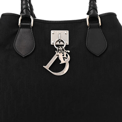 Christian Dior CHRISTIAN DIOR Nylon Monogram Medium Lovely Tote Black 8 of 16