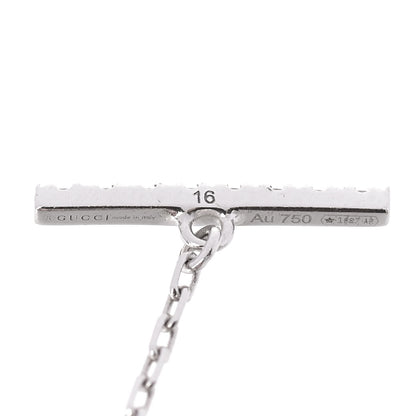Gucci 18K White Gold Diamond GG Running Bracelet 17 6 of 7