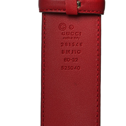 Gucci Soft Microguccissima Margaux Calfskin Belt 80 32 Rosso 3 of 5