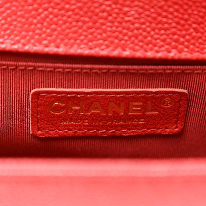 Chanel Caviar Quilted Medium Boy Flap Red 6 of 11