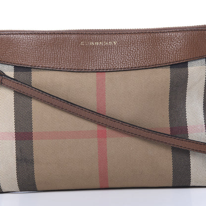 Burberry House Check Derby Peyton Crossbody Clutch Bag Tan 8 of 17