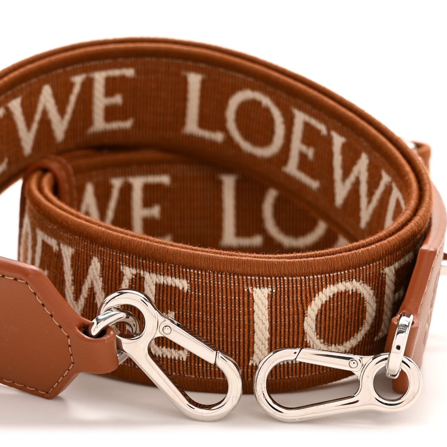 Loewe Calfskin Jacquard Anagram Strap Tan 3 of 6