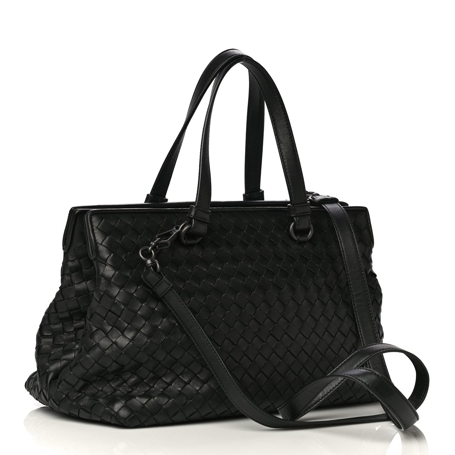 Bottega Veneta Nappa Intrecciato Small Accordion Tote Black 2 of 9