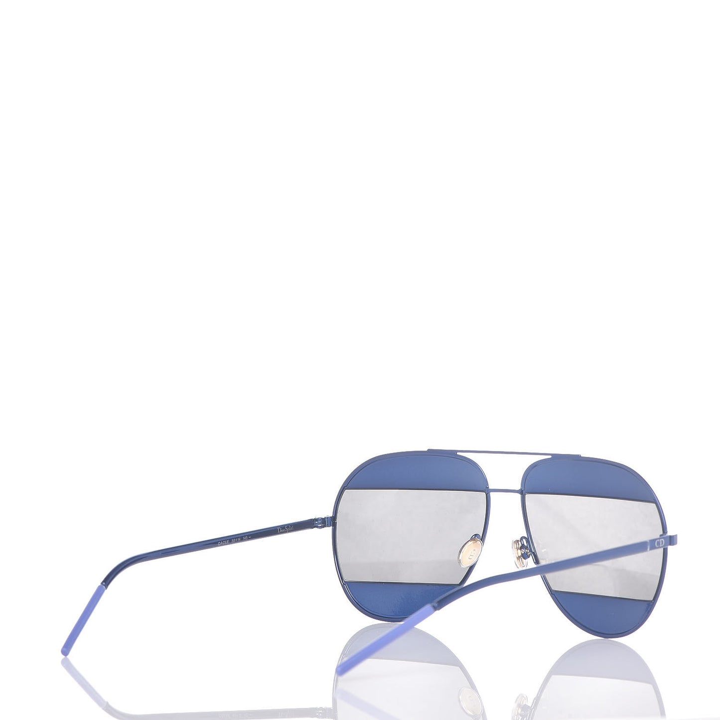 Split 1 Aviator Sunglasses Blue Silver