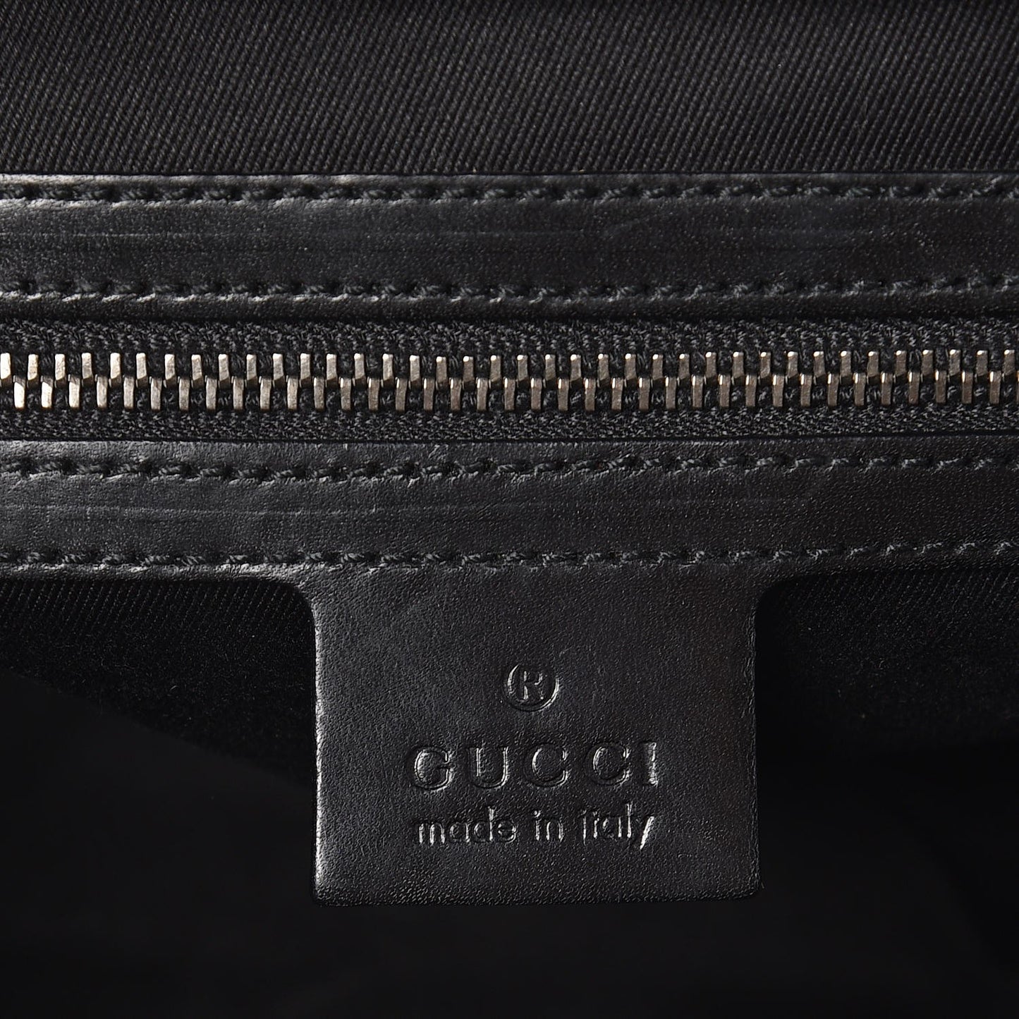 Monogram Studded Bamboo Bullet Satchel Black