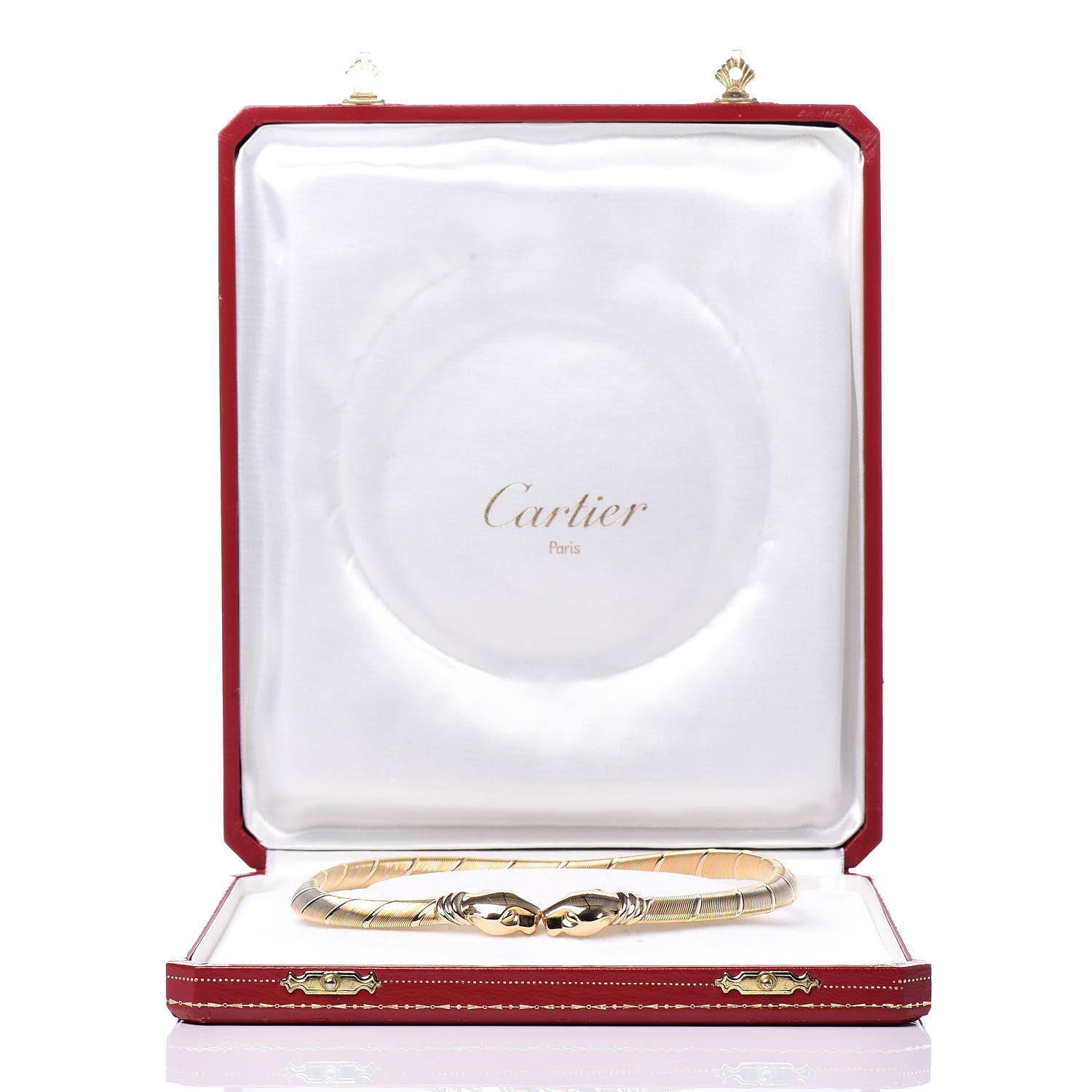 Cartier 18K Pink Yellow White Gold Panthere De Cartier Collar Necklace 6 of 6
