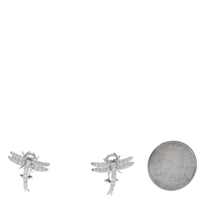 Tiffany Platinum Diamond Dragonfly Earrings 2 of 5