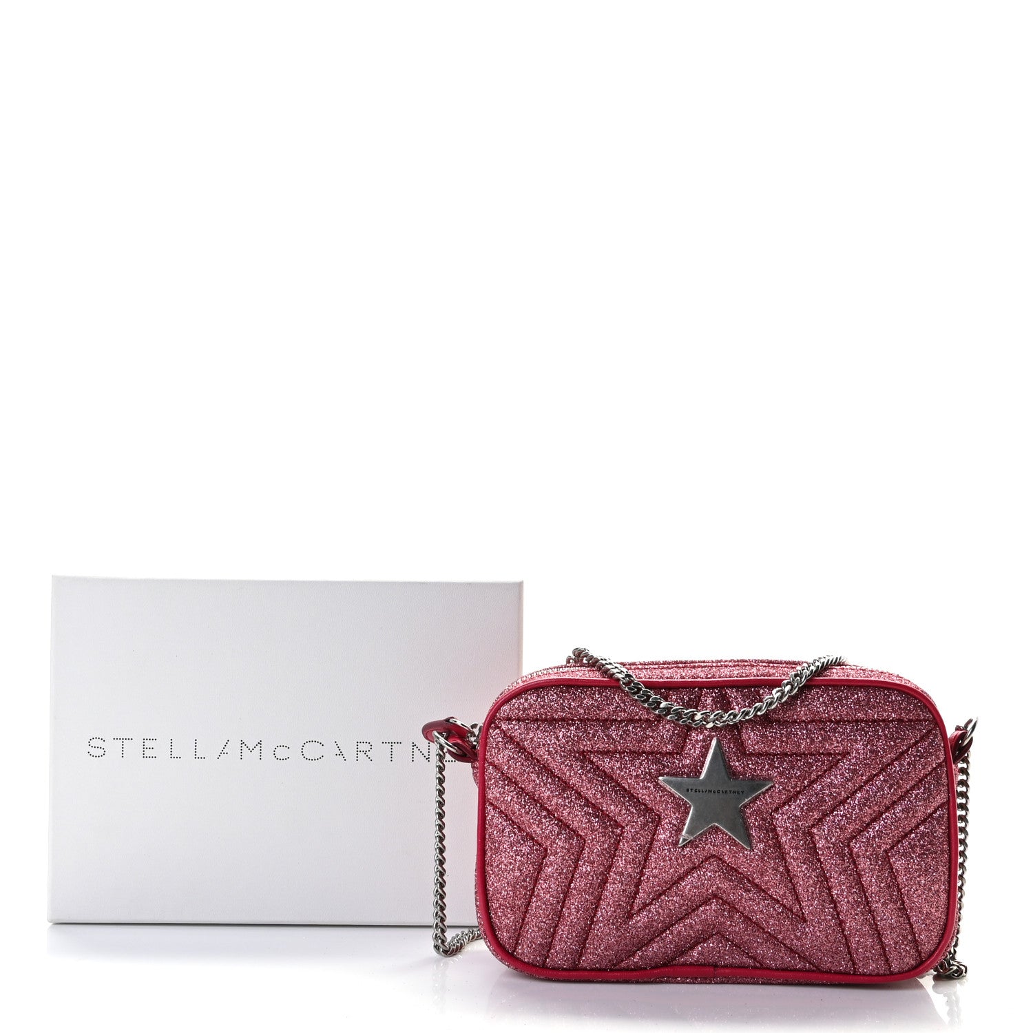 Stella McCartney Glitter Star Patch Shoulder Bag Pink 8 of 9